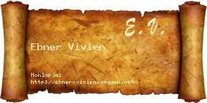 Ebner Vivien névjegykártya